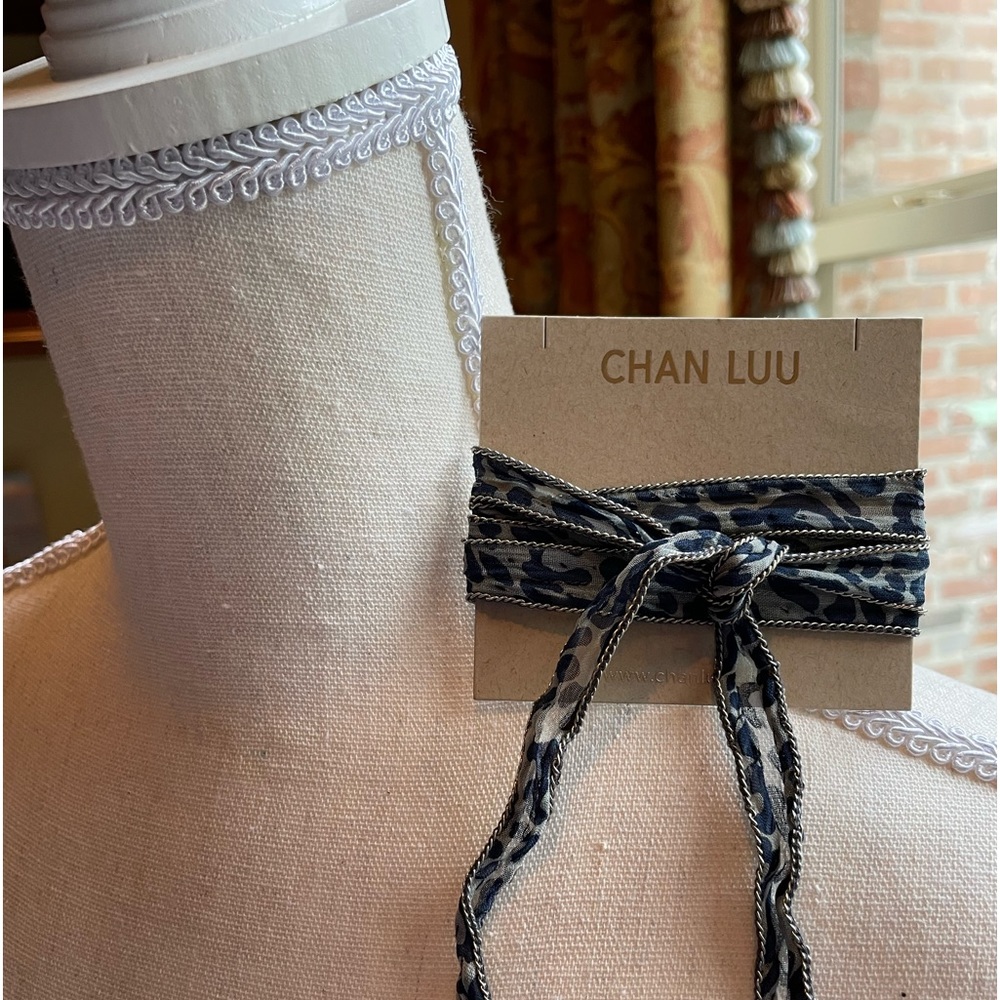 Chan Lulu Voile Navy/Silver Beaded Choker New